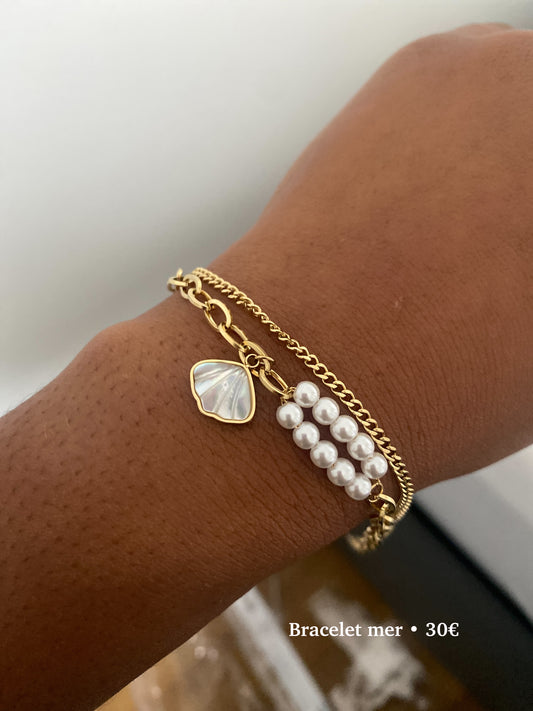 Bracelet perle coquillage