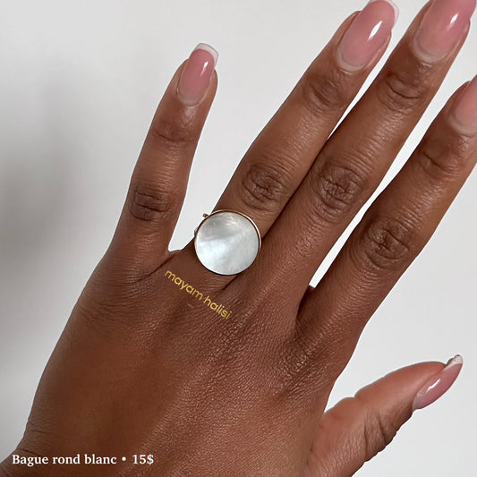 Bague rond blanc