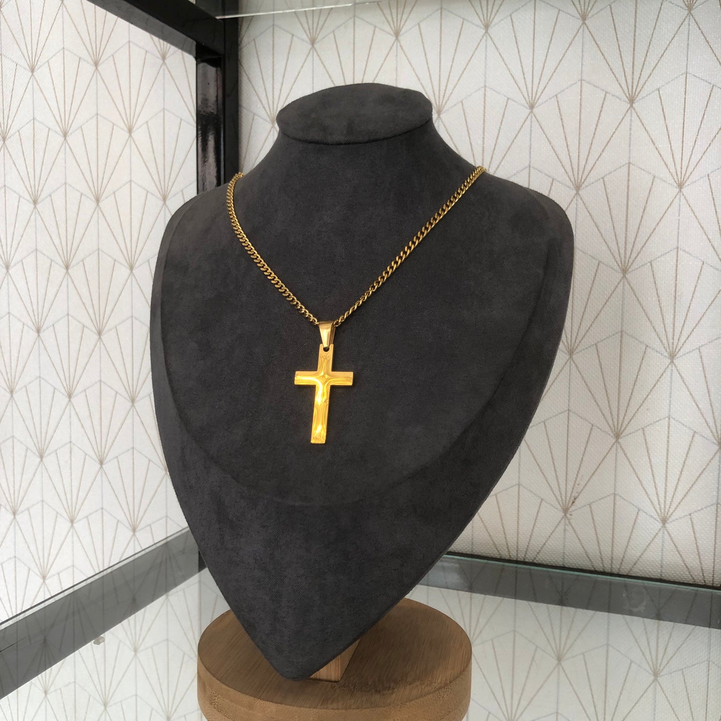 Collier croix homme